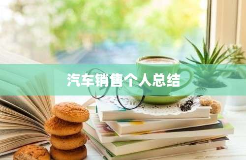 汽车销售个人总结
