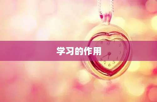 学习的作用