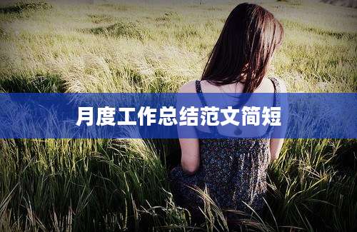 月度工作总结范文简短