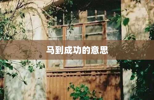 马到成功的意思