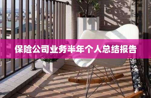 保险公司业务半年个人总结报告
