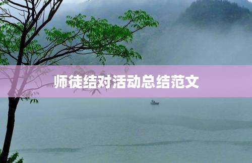 师徒结对活动总结范文