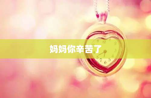 妈妈你辛苦了