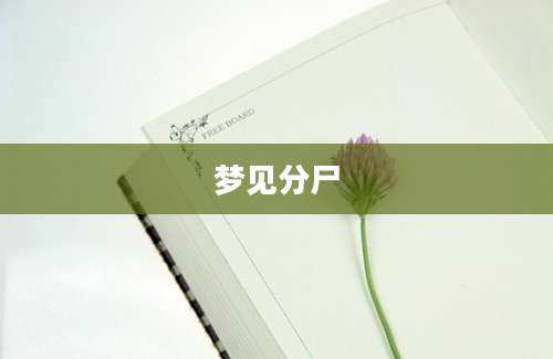 梦见分尸