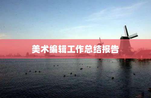 美术编辑工作总结报告