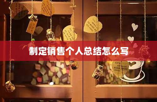 制定销售个人总结怎么写