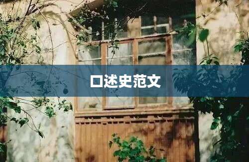 口述史范文