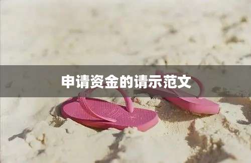 申请资金的请示范文