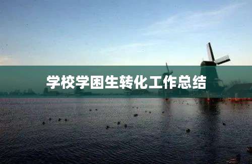 学校学困生转化工作总结