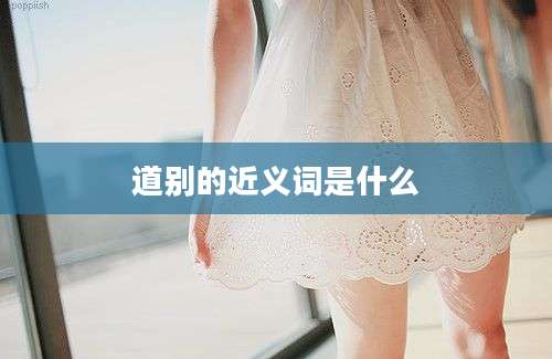 道别的近义词是什么
