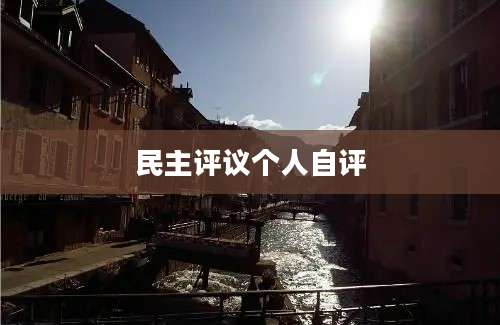 民主评议个人自评