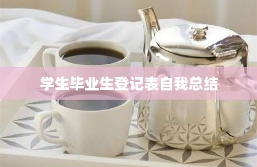 学生毕业生登记表自我总结