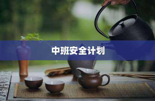 中班安全计划