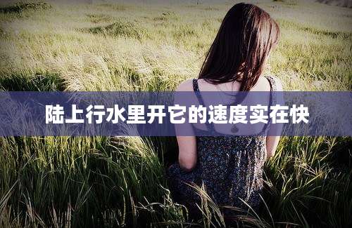 陆上行水里开它的速度实在快