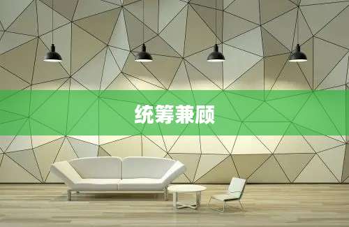 统筹兼顾