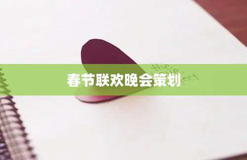 春节联欢晚会策划