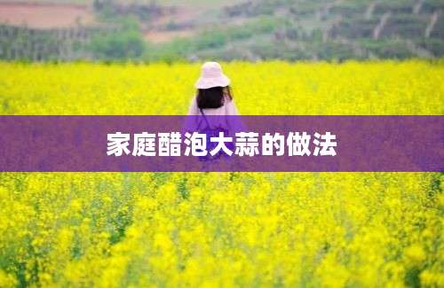 家庭醋泡大蒜的做法