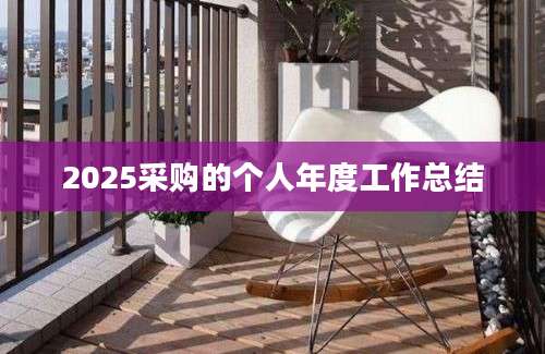 2025采购的个人年度工作总结
