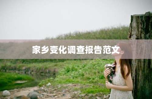家乡变化调查报告范文