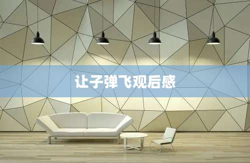 让子弹飞观后感
