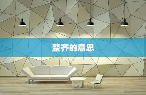 整齐的意思
