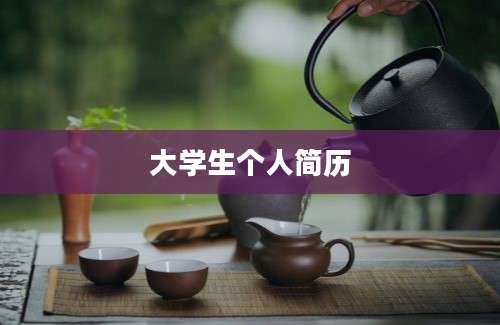 大学生个人简历