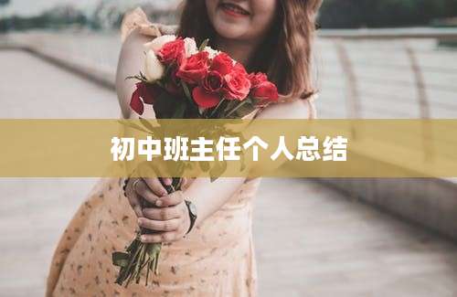 初中班主任个人总结