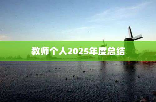 教师个人2025年度总结