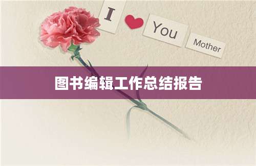 图书编辑工作总结报告