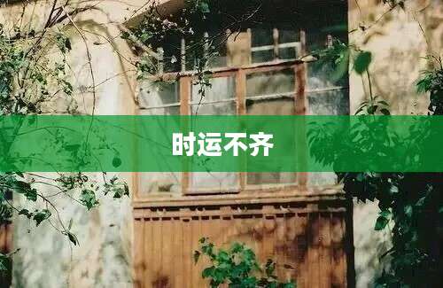 时运不齐