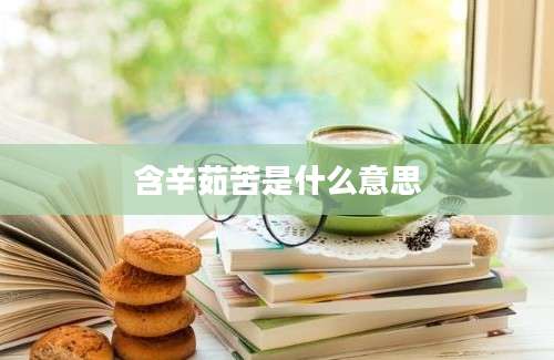 含辛茹苦是什么意思