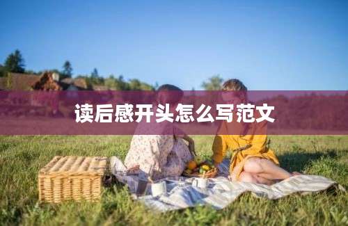 读后感开头怎么写范文