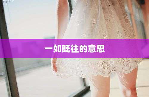 一如既往的意思