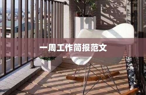 一周工作简报范文