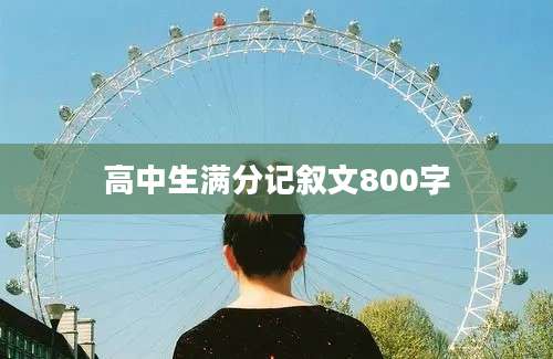 高中生满分记叙文800字