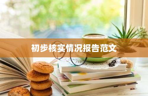 初步核实情况报告范文