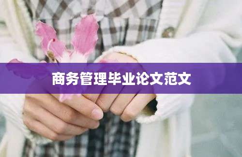 商务管理毕业论文范文