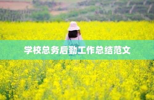 学校总务后勤工作总结范文