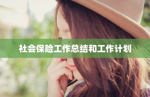 社会保险工作总结和工作计划