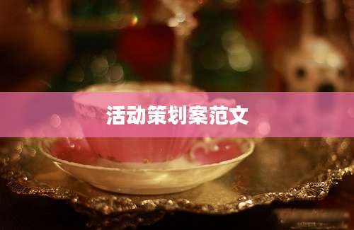 活动策划案范文