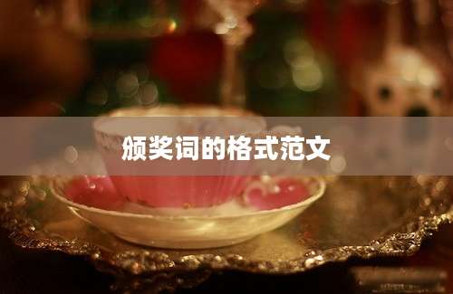 颁奖词的格式范文