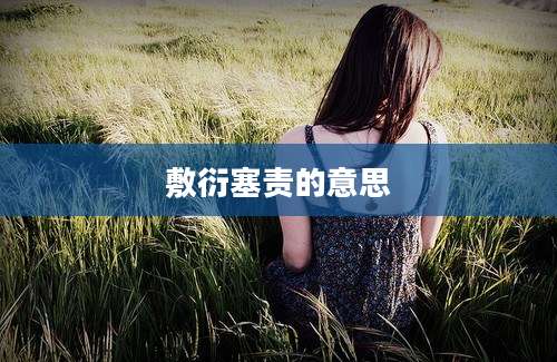 敷衍塞责的意思