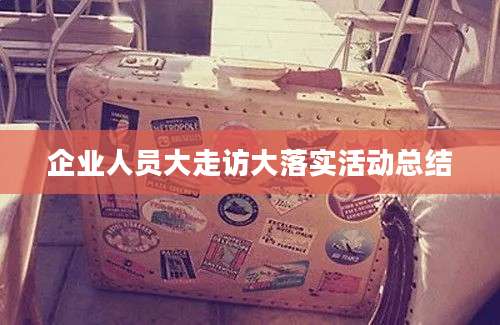 企业人员大走访大落实活动总结