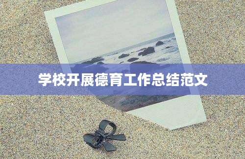 学校开展德育工作总结范文