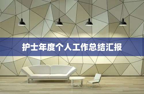 护士年度个人工作总结汇报