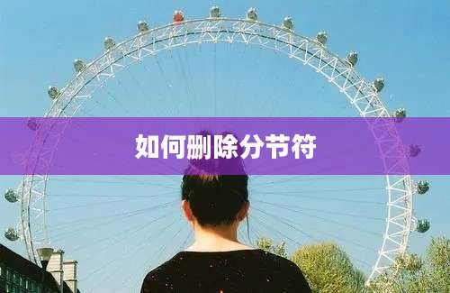 如何删除分节符