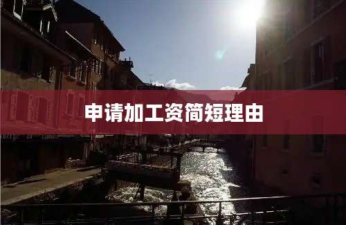 申请加工资简短理由