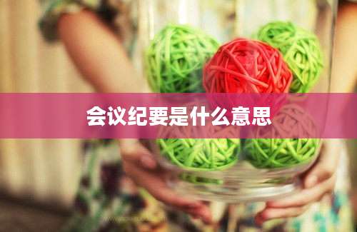 会议纪要是什么意思