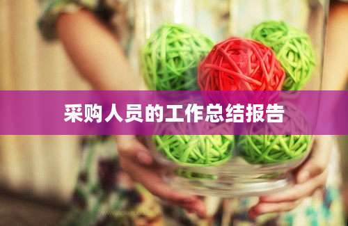 采购人员的工作总结报告