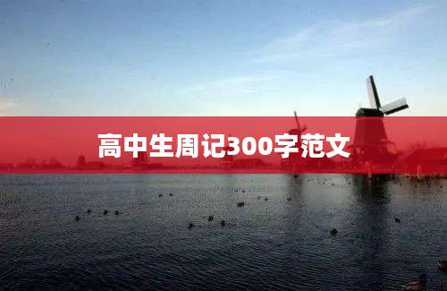 高中生周记300字范文